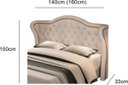 Ver imagem 3 de Cabeceira Monaco 140cm - Linho Areia