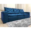 Ver imagem 4 de Sofá Retrátil Reclinável 2,70 M Azul 206 Athenas