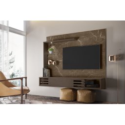 Painel Bancada Para Tv Até 50'' Led 2 Portas Suspensa Frizz Select Imperial Sépia - Madetec - 2