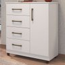 Cômoda Elisa Fluence 1 Porta 4 Gavetas Branco - Móveis Paraná - 1
