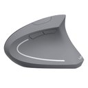 Ver imagem 4 de Mouse sem Fio Recarregavel 2.4 Ghz Vertical Ergonomico Ortopedico Power Fit 1600 Dpi Cinza Usb -