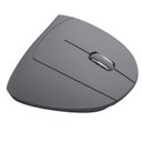 Ver imagem 2 de Mouse sem Fio Recarregavel 2.4 Ghz Vertical Ergonomico Ortopedico Power Fit 1600 Dpi Cinza Usb -