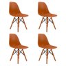Conjunto Com 4 Cadeiras Eames Terracota Empório Tiffany Base Em Polipropileno - 1