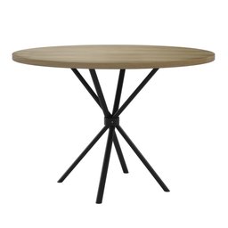 Mesa Redonda 4 Lugares 80cm Tampo Madeira Md02  - 1