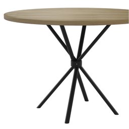 Mesa Redonda 4 Lugares 80cm Tampo Madeira Md02  - 7