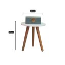 Ver imagem 3 de Mesa de Canto Redonda Pe Palito Lateral Sofa Pequena Retrô