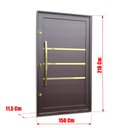 Ver imagem 4 de Porta Pivot.Alumínio Lamb.Evolution c/Pux.e.Elite Marrom Gold 216x150 Brimak