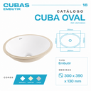 Ver imagem 3 de Cuba de Embutir Oval Louça Onix Diva Branca 39x30x13 cm Banheiro