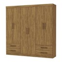 Ver imagem 2 de Guarda Roupa Casal Lu 6 Portas 4 Gavetas Carioca Móveis Cinamomo