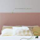 Ver imagem 2 de Perfil de Acabamento 2,5M Linear Painel Ripado Laminado de EVA Cor Rosa Linha Play