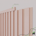 Ver imagem 5 de Perfil de Acabamento 2,5M Linear Painel Ripado Laminado de EVA Cor Rosa Linha Play