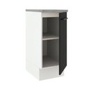 Ver imagem 5 de Balcão Armário de Cozinha 35 cm 1 Porta Branco/Preto Agata Madesa