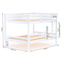 Ver imagem 3 de Beliche Casal Casal Dreams com Grade de Proteção Madeira Maciça Branco Megamobilia