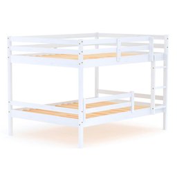 Beliche Casal Casal Dreams com Grade de Proteção Madeira Maciça Branco Megamobilia - 2