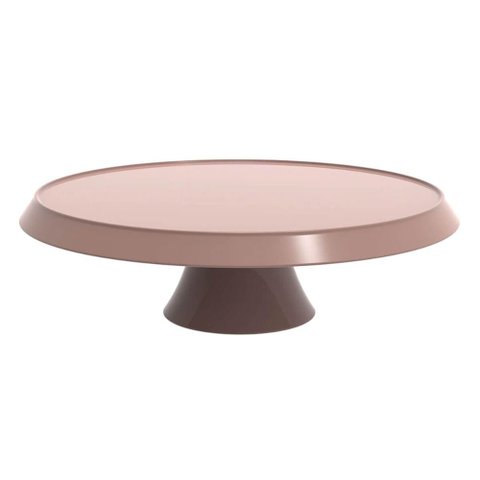 Base Porta Bolos Tortas Doces 25cm com Pé Bubble Crippa Suporte Amêndoa