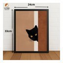 Ver imagem 2 de Quadro Decorativo Gato Escondido com Moldura e Vidro Preto