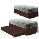 Ver imagem 1 de Cama Box com Colchão de Espuma D45 Pillow Top Strong One Face + Auxiliar de Espuma Solteiro 88cm