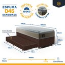 Ver imagem 6 de Cama Box com Colchão de Espuma D45 Pillow Top Strong One Face + Auxiliar de Espuma Solteiro 88cm