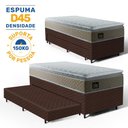 Ver imagem 3 de Cama Box com Colchão de Espuma D45 Pillow Top Strong One Face + Auxiliar de Espuma Solteiro 88cm