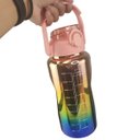 Ver imagem 2 de Garrafa Motivacional Metalica Kit 3 Uni Squeeze Com Medidor Agua Cha Suco Academia Treino Estudos Ca