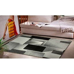 Tapete para Sala Quarto 2,00x1,50m Cinza Preto 2m Lancer - 1