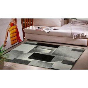 Tapete para Sala Quarto 2,00x1,50m Cinza Preto 2m Lancer