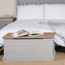 Ver imagem 3 de Baú em Madeira Maciça Cinza Lavado