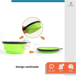 Kit Bolsa Pet Expansivel Transporte Viagem Cabine Cachorros e Gatos Cinza + 2 Comedouros - Duke & Di - 7