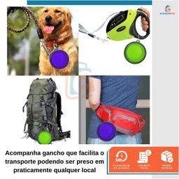 Kit Bolsa Pet Expansivel Transporte Viagem Cabine Cachorros e Gatos Cinza + 2 Comedouros - Duke & Di - 9