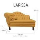 Ver imagem 5 de Recamier Divã Larissa 1,20cm Direito Sala Veludo:mostarda/liso