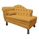 Ver imagem 3 de Recamier Divã Larissa 1,20cm Direito Sala Veludo:mostarda/liso