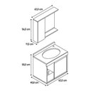 Ver imagem 7 de Armario Banheiro 63cm Drop Suspenso Tr/wg/rv Gaam