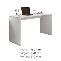 Mesa para Computador Escritório Home Office:branco - 4