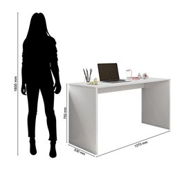 Mesa para Computador Escritório Home Office:branco - 5