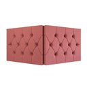 Ver imagem 5 de Cabeceira Elisa Queen Estofada Suede Capitonê Design Elegante Conforto para Quarto - Rosa