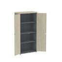 Ver imagem 5 de Armario Alto 02 Portas Pivotante 79,2cm x 161,1 Cinza/Castanheira/Grafito