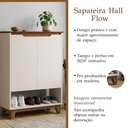 Ver imagem 2 de Sapateira Hall Flow Off White e Freijó para Organização de Calçados com Design Moderno