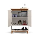 Ver imagem 5 de Sapateira Hall Flow Off White e Freijó para Organização de Calçados com Design Moderno