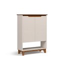 Ver imagem 3 de Sapateira Hall Flow Off White e Freijó para Organização de Calçados com Design Moderno