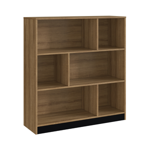 Estante para Escritório 6 Nichos B25 Emovell: Mel e Preto