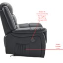 Ver imagem 5 de Poltrona do Papai Reclinável Elétrica Massageadora Ocean Corino Premium Preto