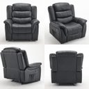 Ver imagem 6 de Poltrona do Papai Reclinável Elétrica Massageadora Ocean Corino Premium Preto