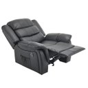 Ver imagem 1 de Poltrona do Papai Reclinável Elétrica Massageadora Ocean Corino Premium Preto