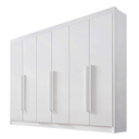 Ver imagem 2 de Guarda Roupa Casal 6 Portas 6 Gavetas e 1 Gaveta com Chave Dobradiça Slow Zeus Plus Branco
