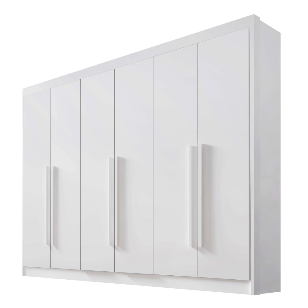 Guarda Roupa Casal MDF 6 Portas 6 Gavetas 1 Gaveta com Chave Dobradiça Slow Zeus Plus - 3