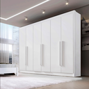 Ver imagem 1 de Guarda Roupa Casal 6 Portas 6 Gavetas e 1 Gaveta com Chave Dobradiça Slow Zeus Plus Branco