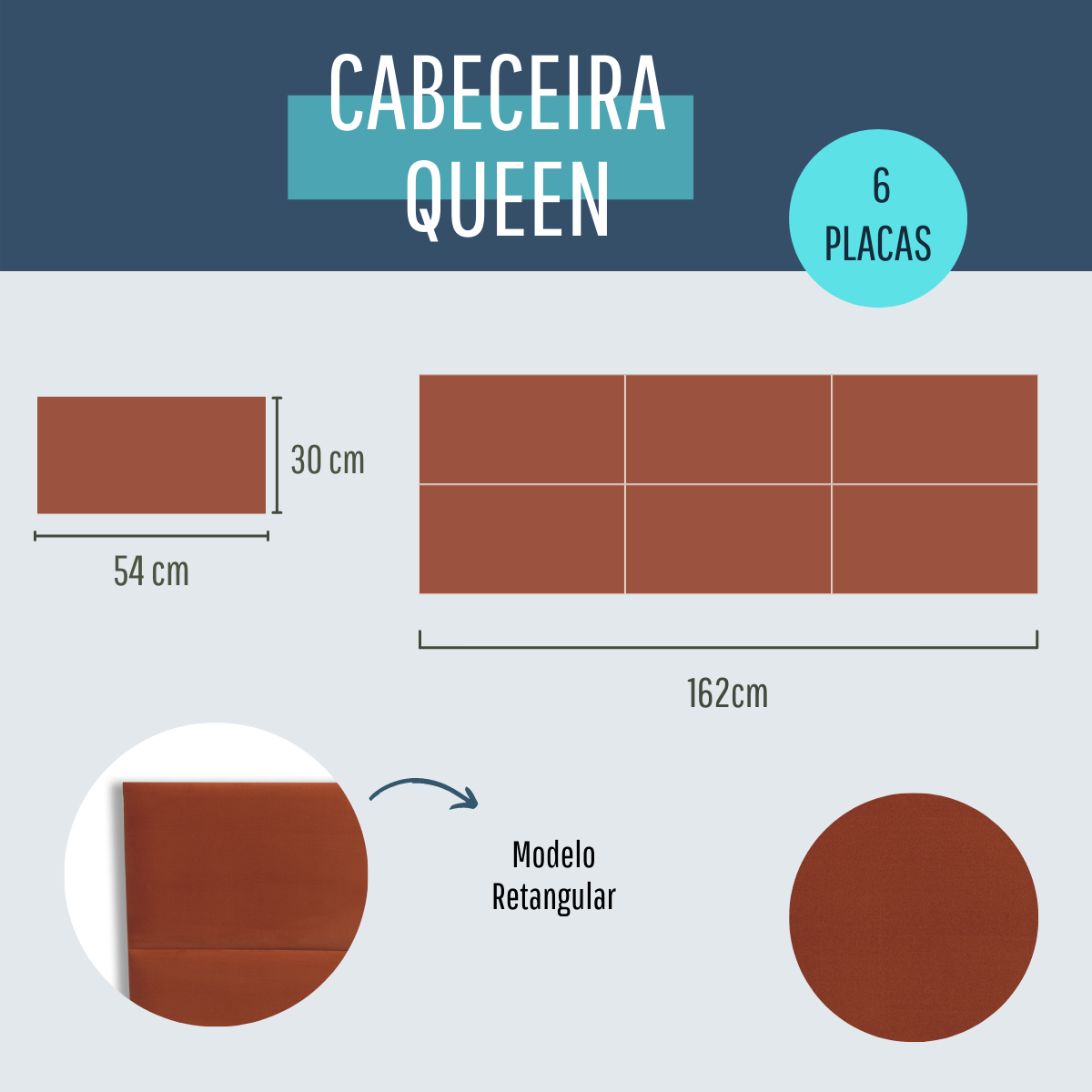 Cabeceira Queen Veludo 162x60 Cama Box Modulada Retangular Terracota - 6