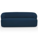 Ver imagem 3 de Sofá Heidy Orgânico 2 Lugares Fixo 170cm Azul Veludo para Sala de Estar Lyam Decor