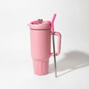 Ver imagem 3 de Copo Térmico 1200ml Ms-972 Inox Portátil Garrafa Inoxidável com Tampa 2 Funções e Canudo Inox:Variad