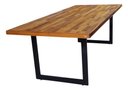 Ver imagem 3 de Mesa de Jantar Industrial Tampo Madeira Maciça 250x100x78cm Cor Natural